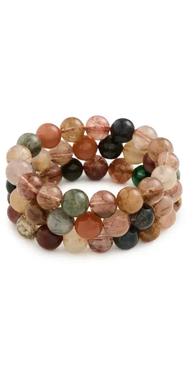 Alexa Leigh Natural Bead Bracelet Stack Natural One Size | Thumbnail 1