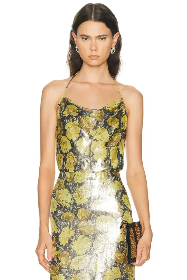 Valentino Lurex Apres L'Hiver Poppies Top