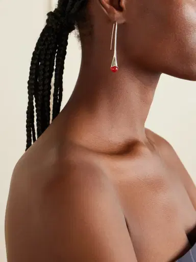 Sophie Buhai Vienna Silver And Carnelian Earrings | Thumbnail 2
