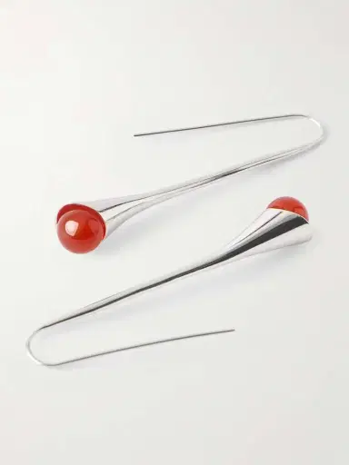 Sophie Buhai Vienna Silver And Carnelian Earrings | Thumbnail 3