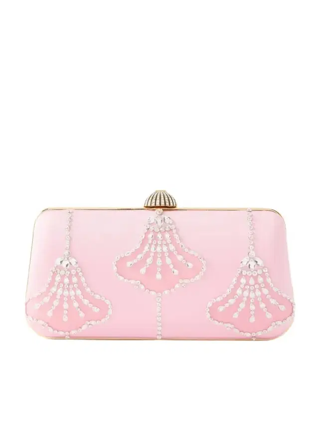 Carry Secrets Embellished Satin Clutch