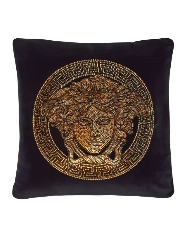 Versace Home Collection Logomania Pillow, 17.7"Sq.