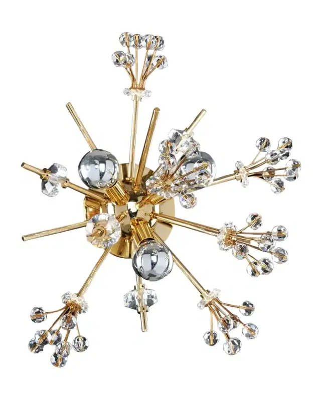 Allegri Crystal by Kalco Lighting Constellation 13" 3-Light Wall Sconce/Flush Mount Light