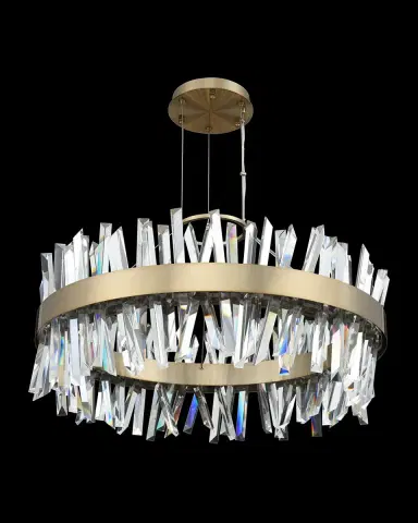 Allegri Crystal by Kalco Lighting Glacier 32" Round LED Chandelier | Thumbnail 2 Allegri Crystal by Kalco Lighting Glacier 32" Round LED Chandelier | Thumbnail 2