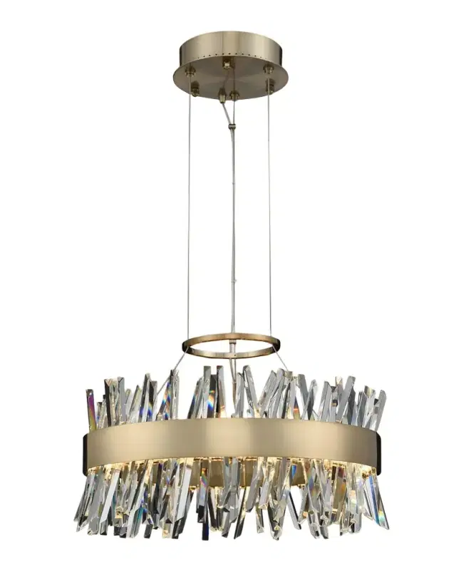 Allegri Crystal by Kalco Lighting Glacier 20" LED Round Chandelier