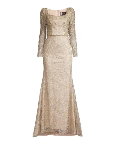 Mac Duggal Beaded Lace A-Line Gown | Thumbnail 1
