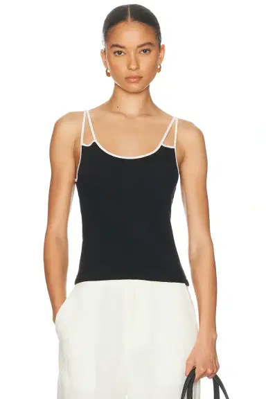 RE/DONE Contrast Spaghetti Tank Top | Thumbnail 1