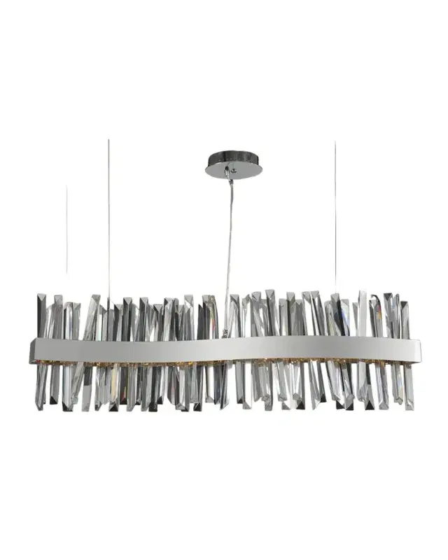Allegri Crystal by Kalco Lighting Glacier 42" LED Wave Island Light