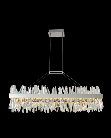 Allegri Crystal by Kalco Lighting Glacier 48" LED Island Light | Thumbnail 2 Allegri Crystal by Kalco Lighting Glacier 48" LED Island Light | Thumbnail 2