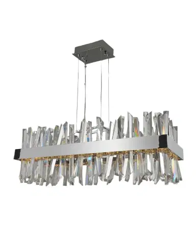 Allegri Crystal by Kalco Lighting Glacier 36" LED Rectangular Island | Thumbnail 1 Allegri Crystal by Kalco Lighting Glacier 36" LED Rectangular Island | Thumbnail 1