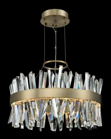Allegri Crystal by Kalco Lighting Glacier 25" LED Round Chandelier | Thumbnail 2 Allegri Crystal by Kalco Lighting Glacier 25" LED Round Chandelier | Thumbnail 2