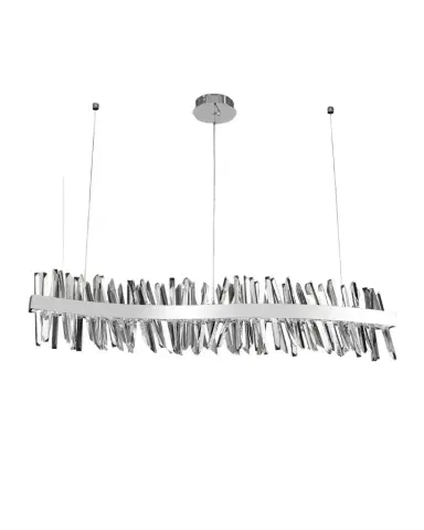 Allegri Crystal by Kalco Lighting Glacier 60" LED Wave Island | Thumbnail 1 Allegri Crystal by Kalco Lighting Glacier 60" LED Wave Island | Thumbnail 1