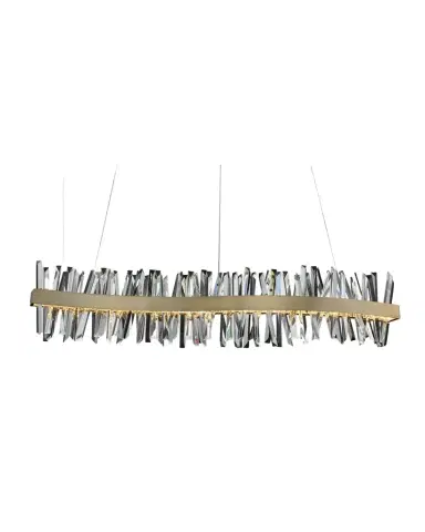 Allegri Crystal by Kalco Lighting Glacier 60" LED Wave Island | Thumbnail 1 Allegri Crystal by Kalco Lighting Glacier 60" LED Wave Island | Thumbnail 1