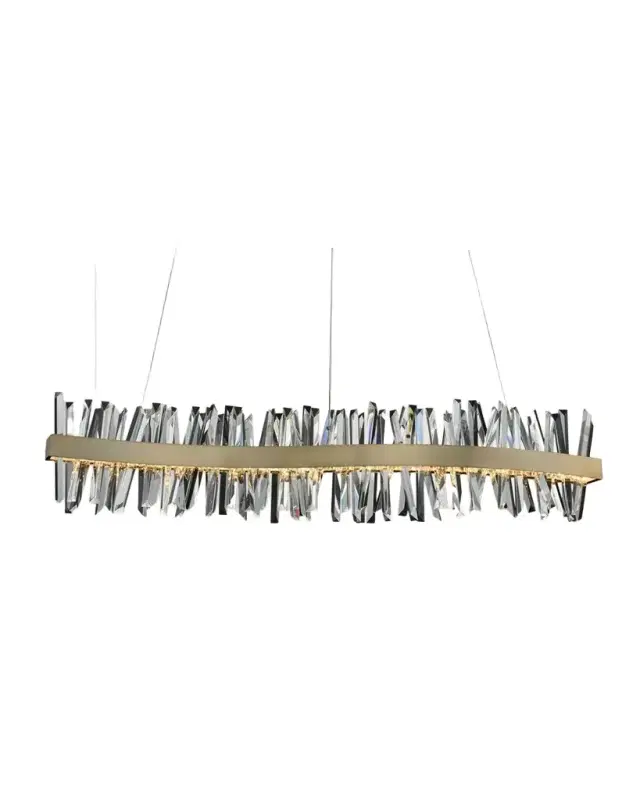 Allegri Crystal by Kalco Lighting Glacier 60" LED Wave Island