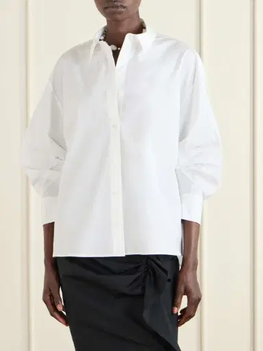 Carolina Herrera Clara Cotton-blend Poplin Shirt | Thumbnail 3 Carolina Herrera Clara Cotton-blend Poplin Shirt | Thumbnail 3