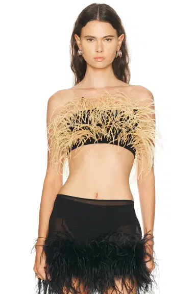 Lapointe Feather Bandeau Top | Thumbnail 1