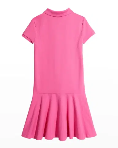 Polo Ralph Lauren Girl 's Stretch Cotton Mesh Polo Dress, Size S-XL | Thumbnail 2