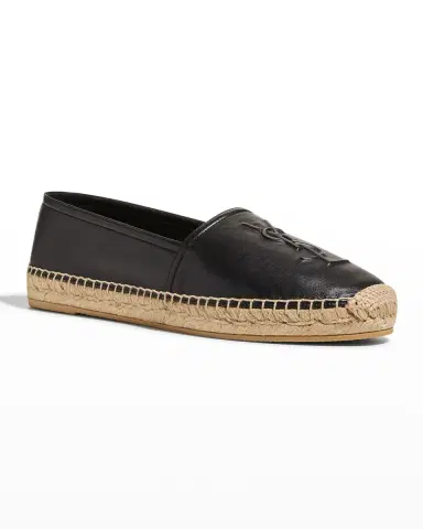 Saint Laurent YSL Leather Espadrille Flats | Thumbnail 4
