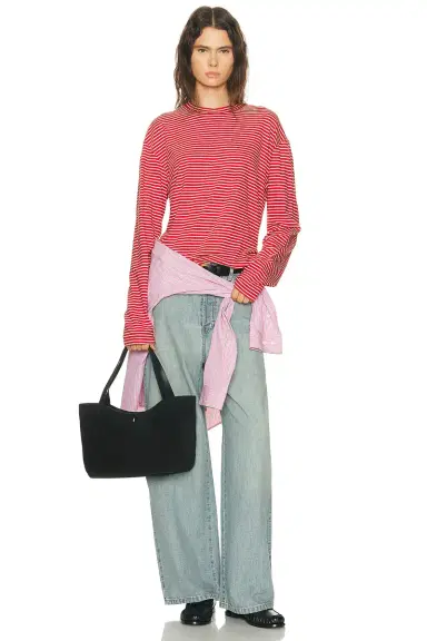 Sprwmn Long Sleeve Oversized Tee | Thumbnail 4 Sprwmn Long Sleeve Oversized Tee | Thumbnail 4