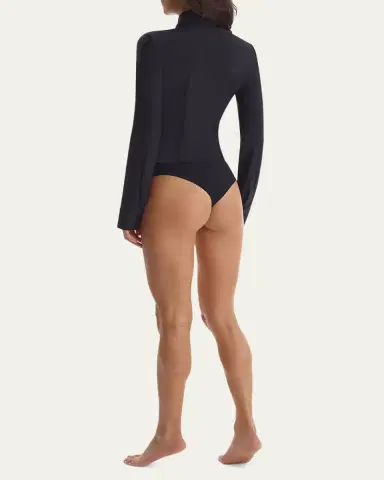 Commando Button-Front Oxford Bodysuit | Thumbnail 3 Commando Button-Front Oxford Bodysuit | Thumbnail 3