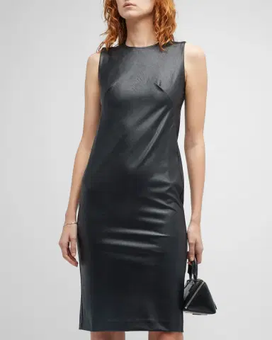 Spanx Leather-Like Combo Fitted Dress | Thumbnail 3 Spanx Leather-Like Combo Fitted Dress | Thumbnail 3