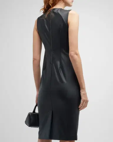Spanx Leather-Like Combo Fitted Dress | Thumbnail 6 Spanx Leather-Like Combo Fitted Dress | Thumbnail 6