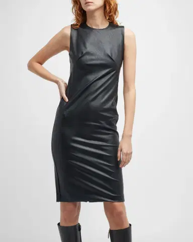 Spanx Leather-Like Combo Fitted Dress | Thumbnail 7 Spanx Leather-Like Combo Fitted Dress | Thumbnail 7