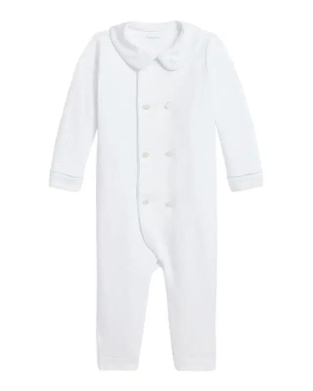 Polo Ralph Lauren Boy 's Double Breasted Embroidered Coverall, Size 3M-18M