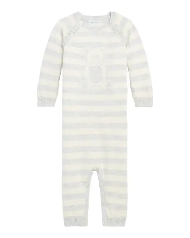 Polo Ralph Lauren Boy 's Striped Bear Coverall, Size 3M-12M