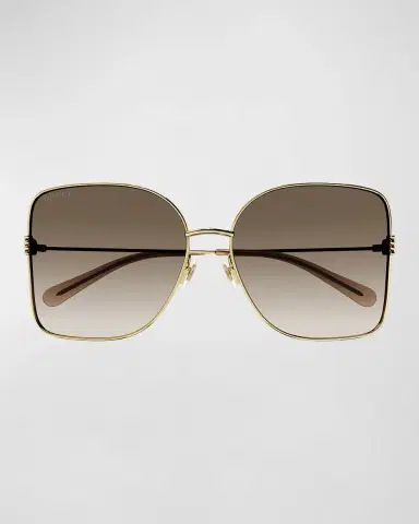 Gucci Gradient GG Metal & Acetate Butterfly Sunglasses | Thumbnail 2