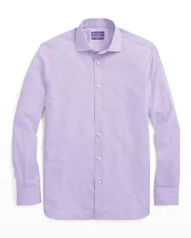 Ralph Lauren Purple Label Men's End-on-End Shirt | Thumbnail 2