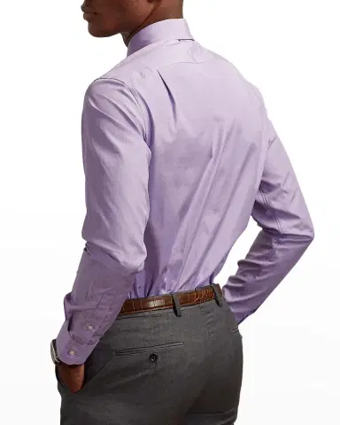 Ralph Lauren Purple Label Men's End-on-End Shirt | Thumbnail 4