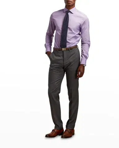 Ralph Lauren Purple Label Men's End-on-End Shirt | Thumbnail 1