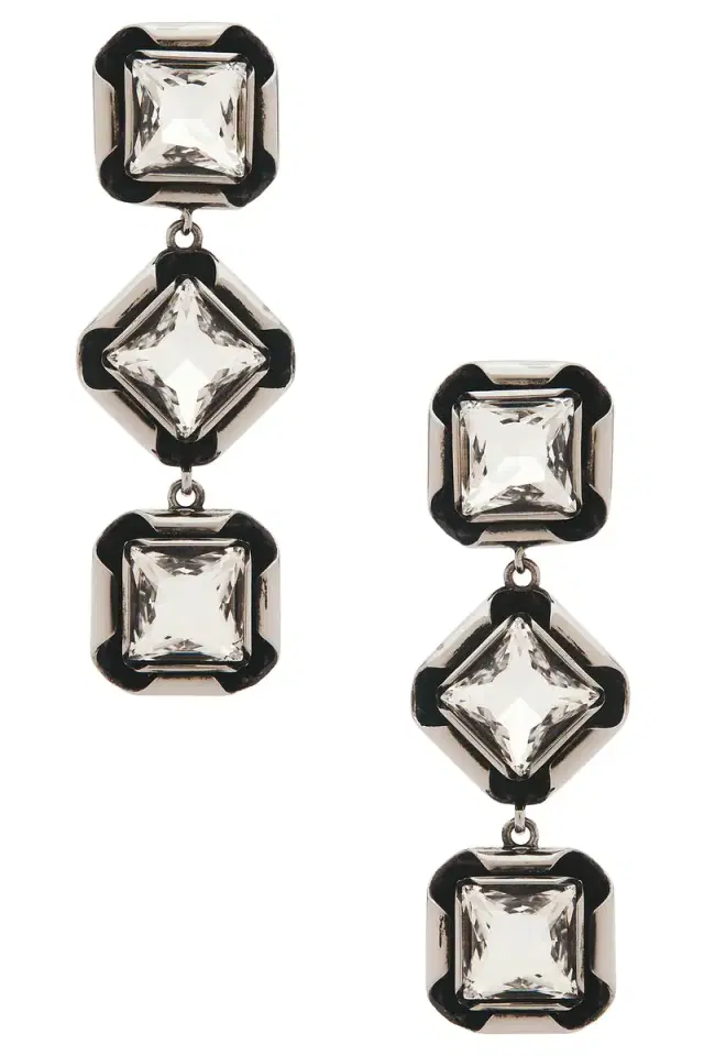 Givenchy Deconstructed Crystal Pendants Earrings