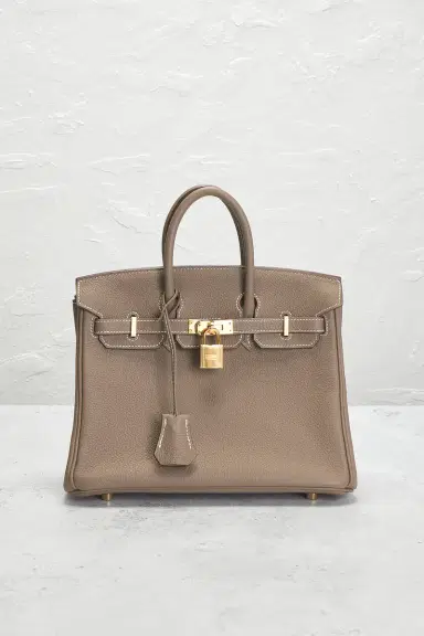 HERMÈS Hermes Taurillon Clemence Birkin 25 Handbag | Thumbnail 2