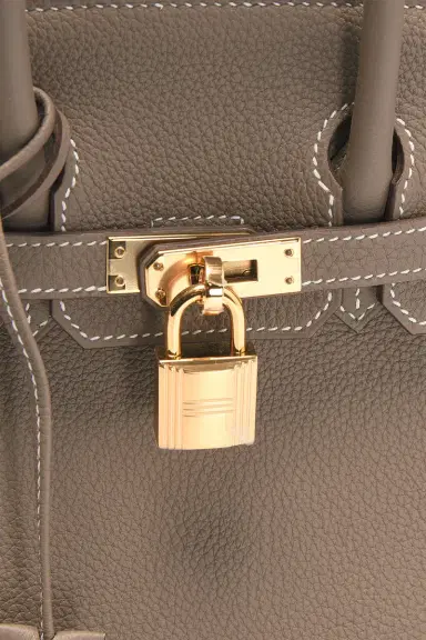 HERMÈS Hermes Taurillon Clemence Birkin 25 Handbag | Thumbnail 5