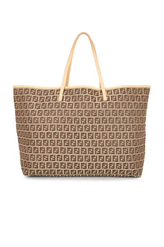 FWRD Renew Fendi Zucchino Roll Tote Bag