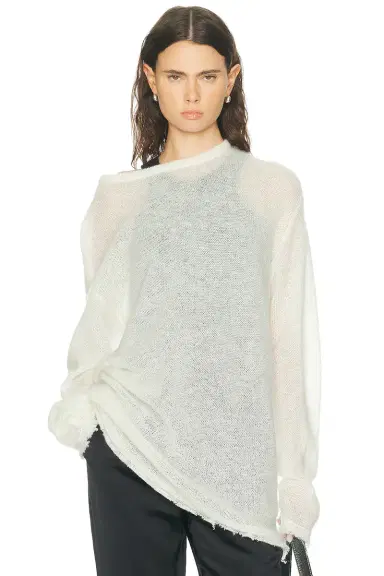 TOTEME Long Open Weave Knit Sweater | Thumbnail 1 TOTEME Long Open Weave Knit Sweater | Thumbnail 1