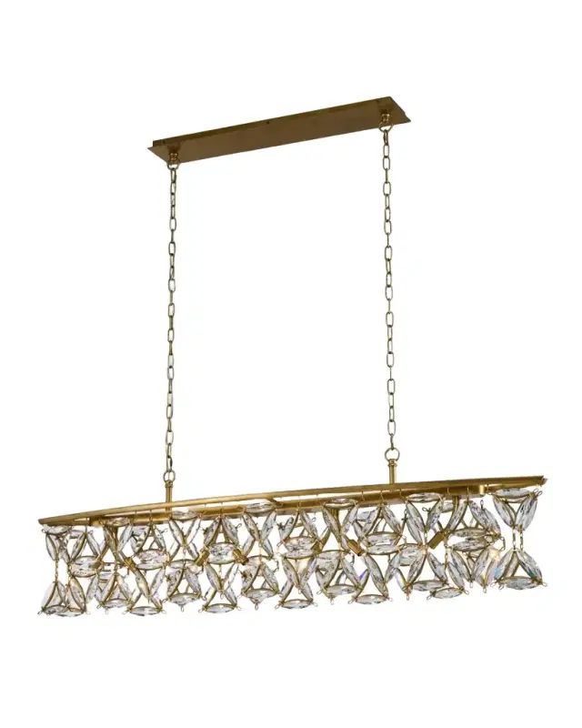 Allegri Crystal by Kalco Lighting Triangulo Island Light