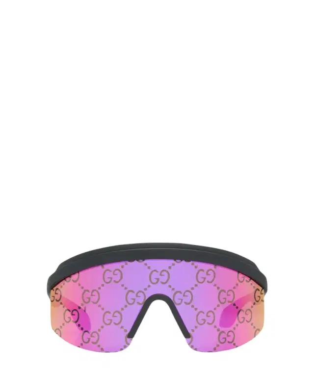 Gucci Multi-Color GG Lattice Acetate Shield Sunglasses