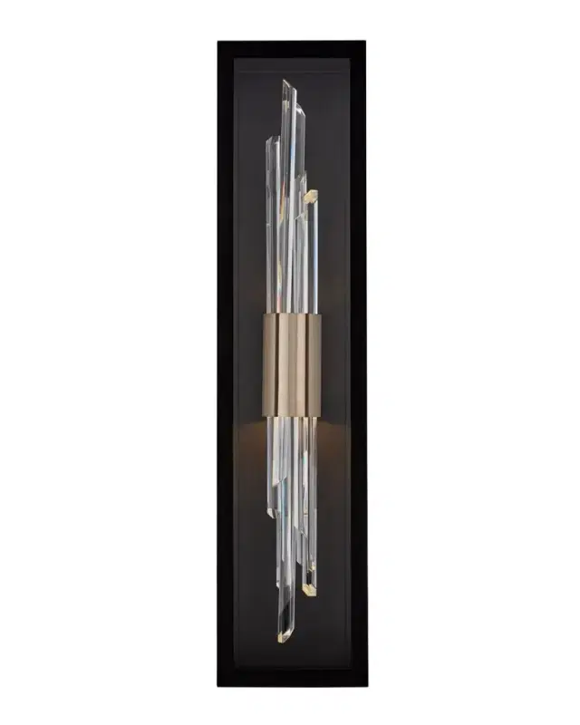 Allegri Crystal by Kalco Lighting Lucca Gold Outdoor Wall Sconce