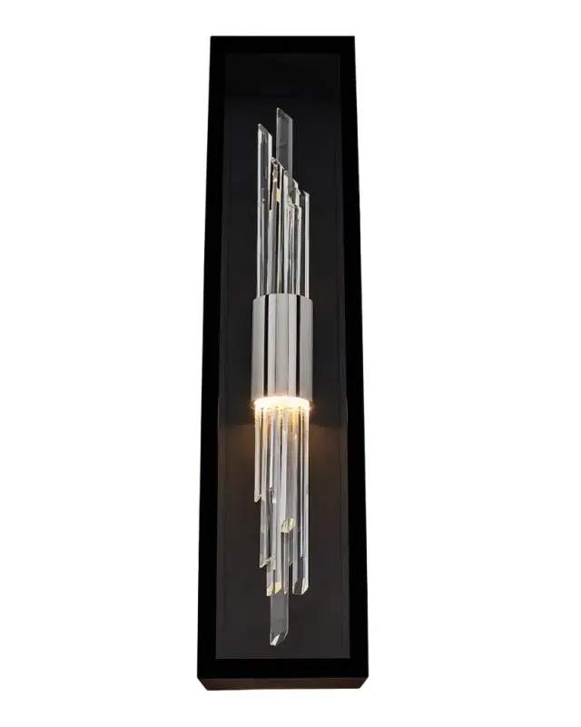 Allegri Crystal by Kalco Lighting Lucca Chrome Outdoor Wall Sconce