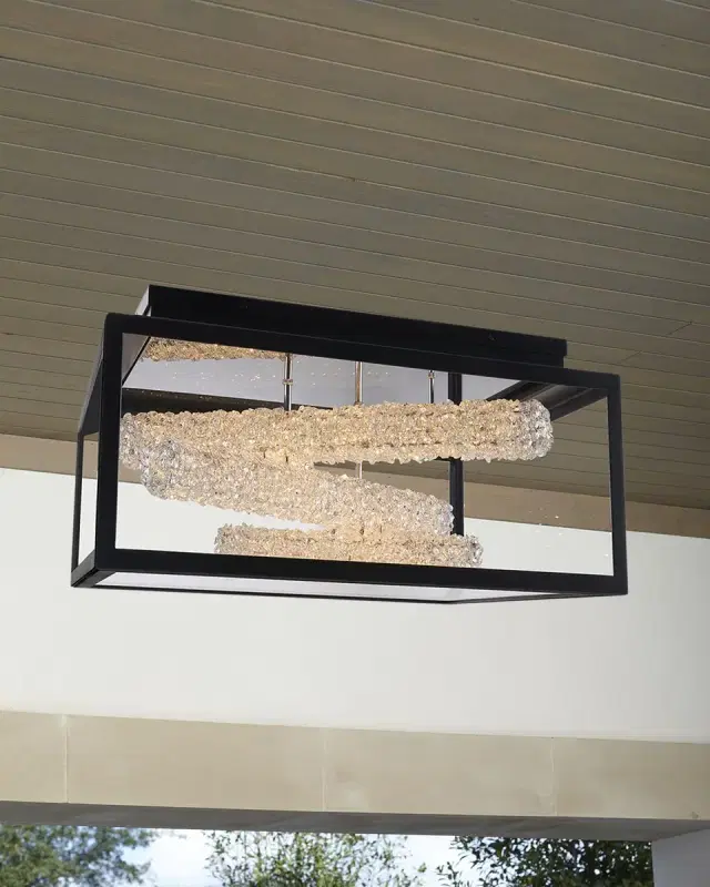 Allegri Crystal by Kalco Lighting Lina Sticks LED Outdoor Flush Mount