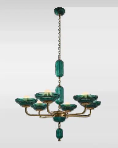 Allegri Crystal by Kalco Lighting Verde 6-Light Chandelier | Thumbnail 2 Allegri Crystal by Kalco Lighting Verde 6-Light Chandelier | Thumbnail 2