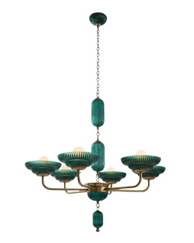 Allegri Crystal by Kalco Lighting Verde 6-Light Chandelier