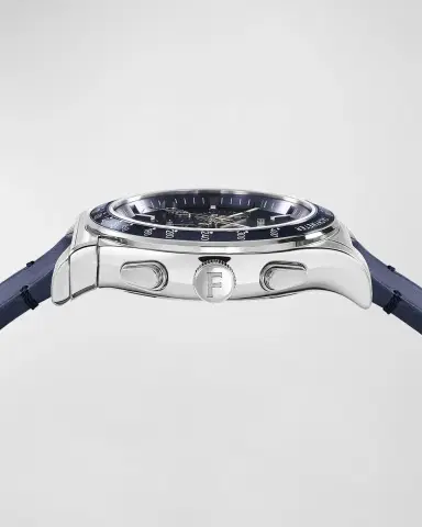Ferragamo 42mm 1927 Chrono Watch with Leather Strap | Thumbnail 2