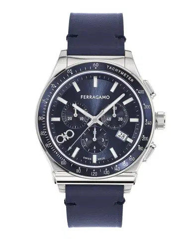 Ferragamo 42mm 1927 Chrono Watch with Leather Strap | Thumbnail 1