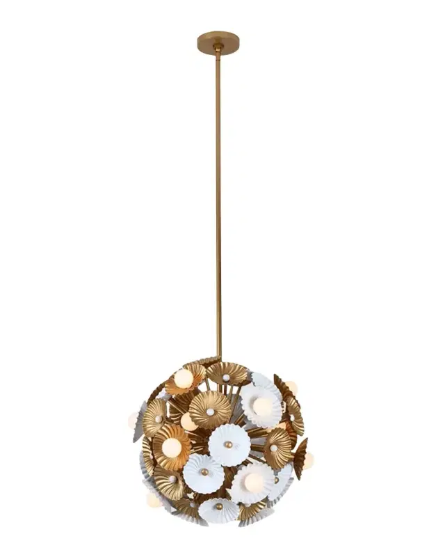 Allegri Crystal by Kalco Lighting Damask 15-Light Semi Flush Mount Chandelier