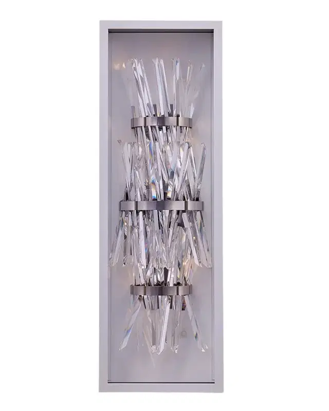 Allegri Crystal by Kalco Lighting Glacier LED Outdoor Sconce, 32"