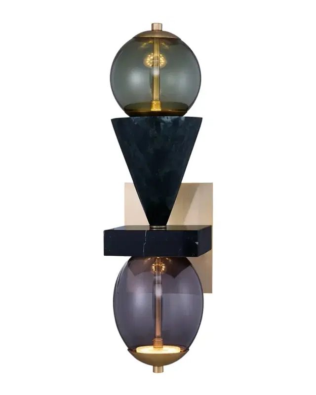 Allegri Crystal by Kalco Lighting Demi Green Marble LED Wall Sconce
